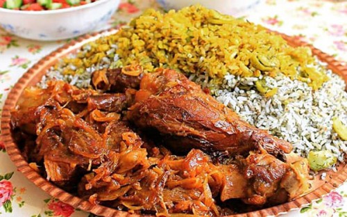 طرز تهیه باقالی پلو با ماهیچه زعفرانی خوشمزه و مجلسی به روش رستورانی