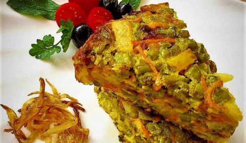 طرز تهیه کوکو لوبیا سبز ساده با سیب زمینی خوشمزه و رژیمی