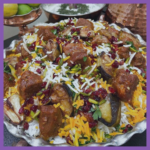 نکات و دستور پخت بادمجان پلو شیرازی مخصوص با طعم بسیار عالی