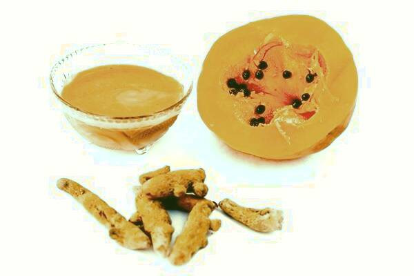 زردچوبه و پاپایا