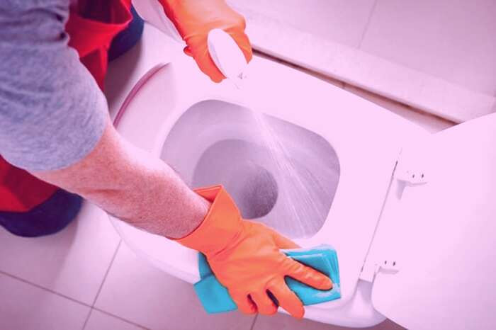 تمیز کردن توالت