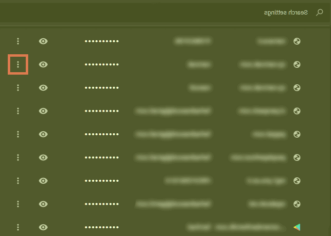 مدیریت پسوردهای کروم
