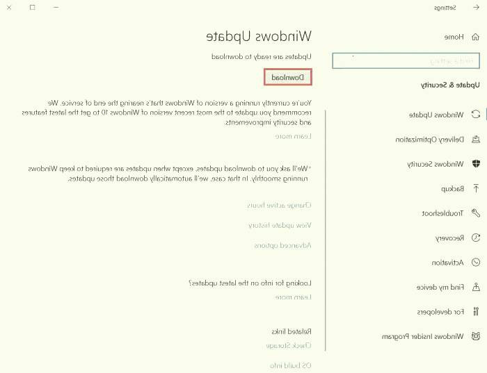 آپدیت ویندوز 10