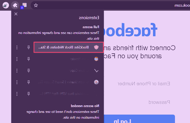 افزونه بلاک سایت