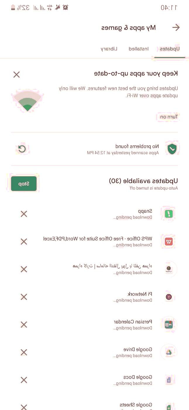 برنامه های خودکار دانلود را غیرفعال کنید رفع مشکل دانلود از گوگل پلی