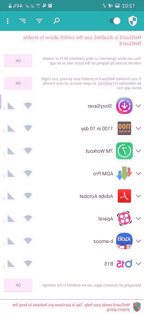 برنامه فایروال قدرتمند اندرویدی NetGuard NetGuard