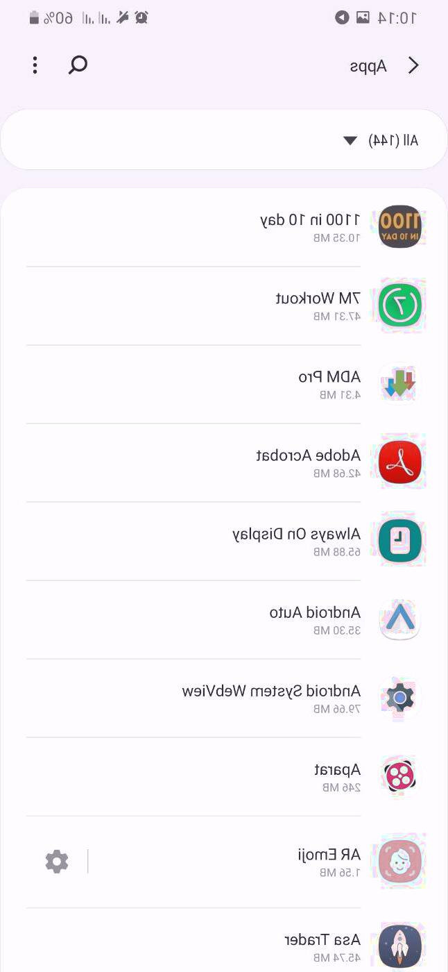 برنامه مدنظر خود را انتخاب کنید رفع کمبود فضا در اندروید