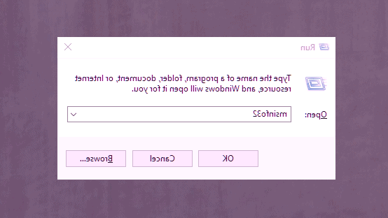 پنجره run ویندوز