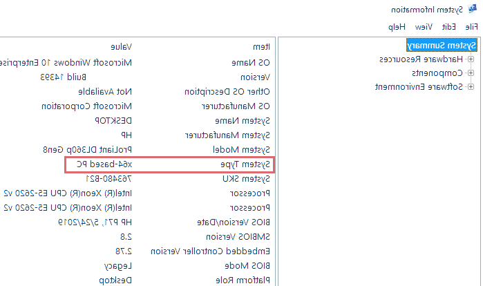 اطلاعات سیستم