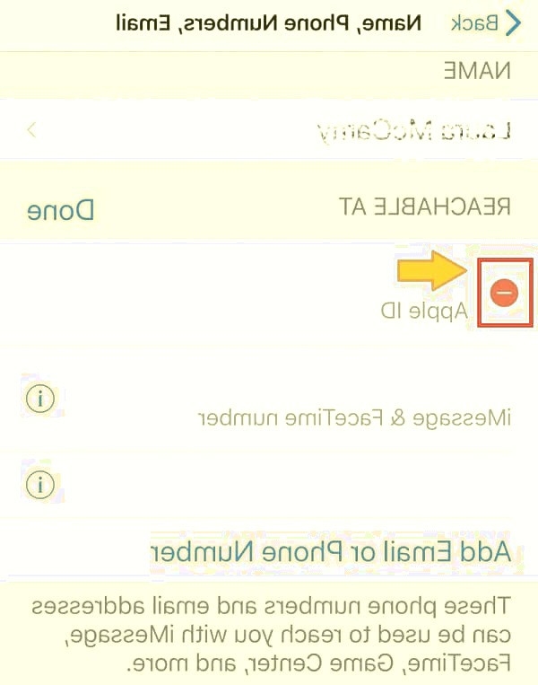 گزینه منفی قرمز رنگ را انتخاب کنید اپل آیدی