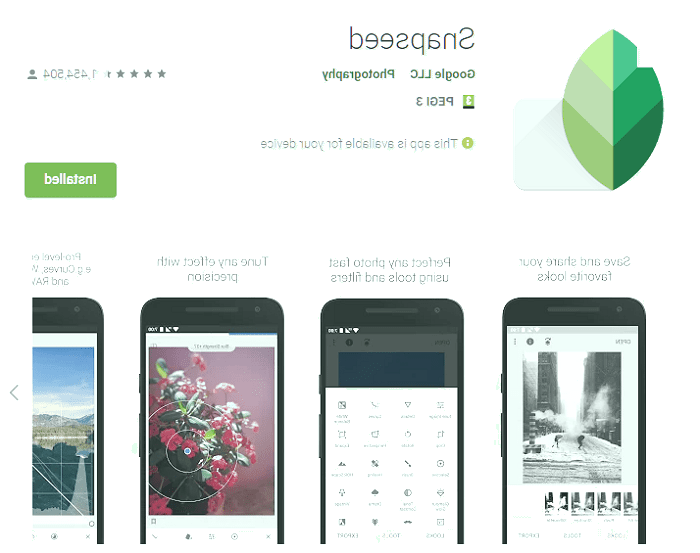 معرفی برنامه Snapseed برای عکاسی با گوشی برنامه Snapseed
