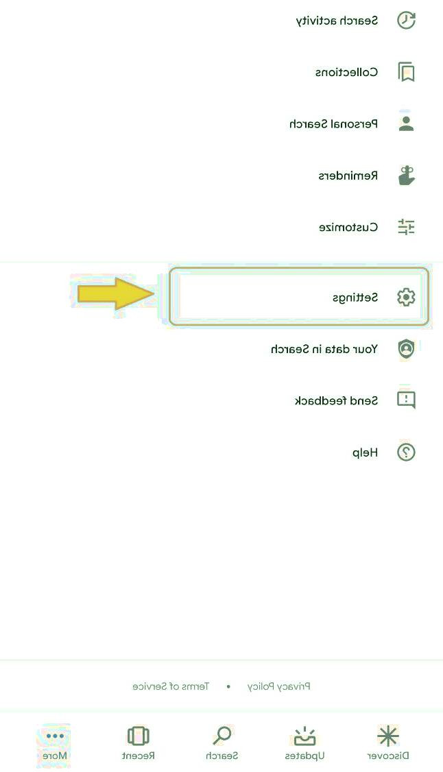 گزینه setting را انتخاب کنید سرچ آفلاین