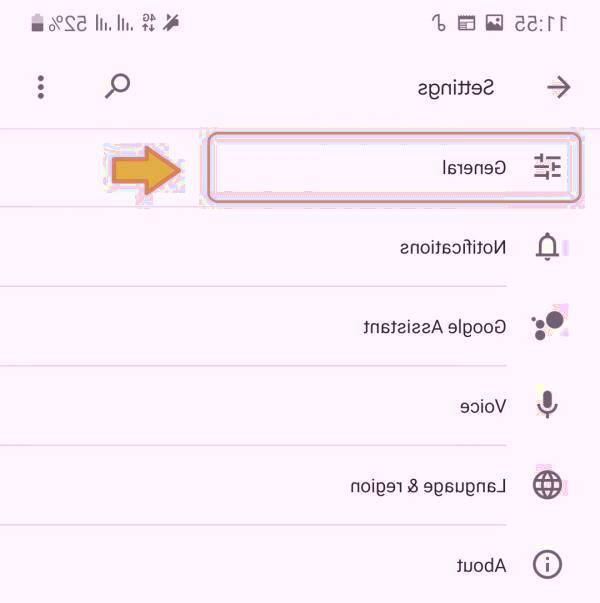 بر روی general کلیک کنید وبگردی آفلاین