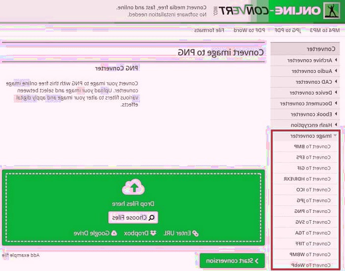 وب سایت جامع تبدیل فرمت عکس فرمت عکس