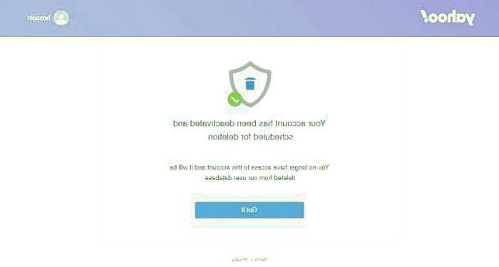 بر روی got it کلیک نمائید حذف اکانت یاهو