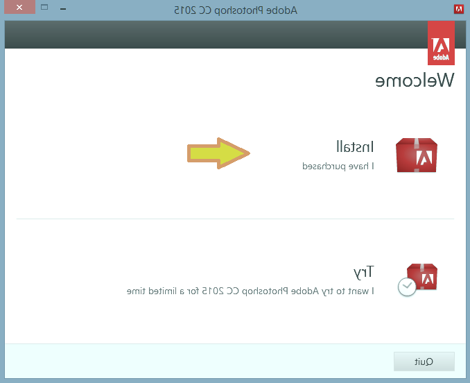 گزینه install را انتخاب کنید نحوه نصب فتوشاپ
