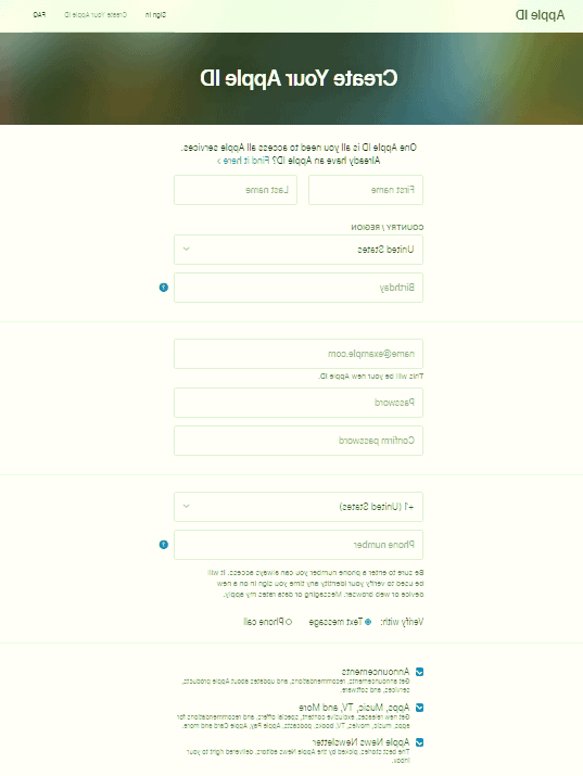 آموزش ساخت اپل آیدی