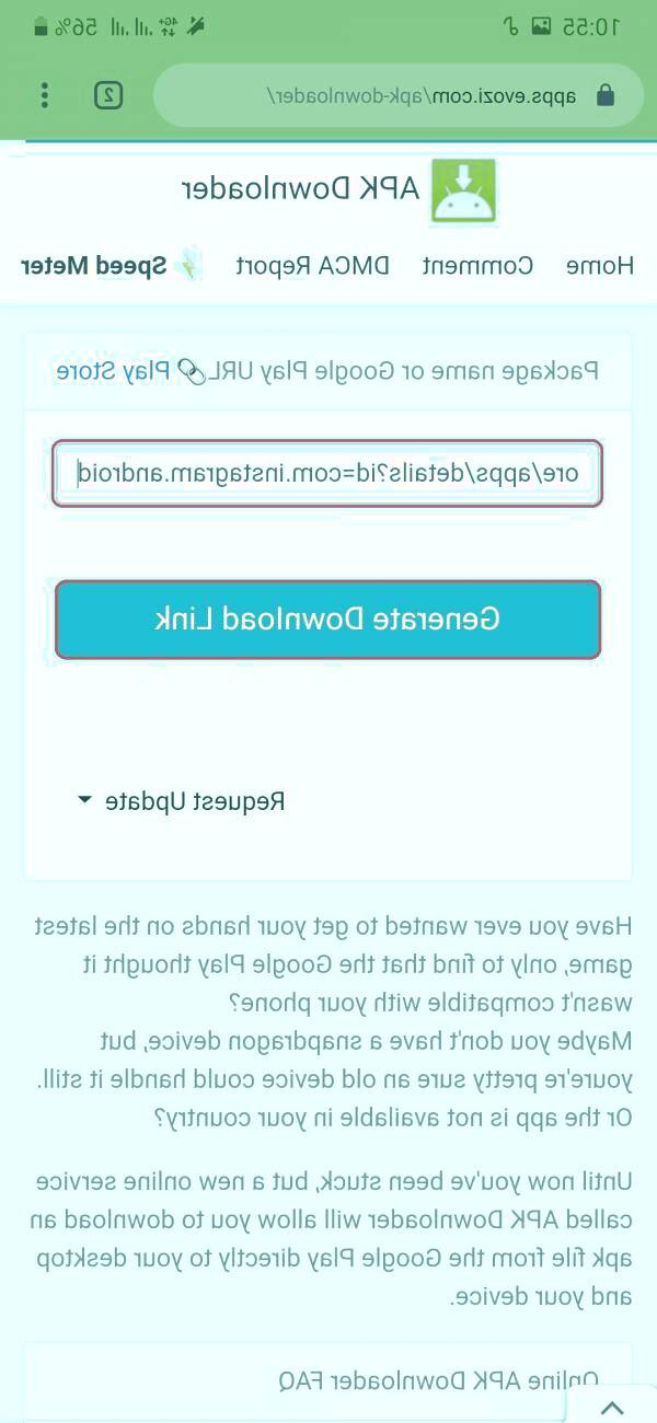 وارد وب سایت apps.evozi شوید گوگل پلی متوقف شده است