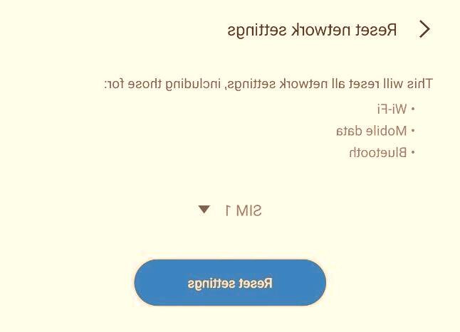 ریست کردن شبکه گوشی آنتن دهی گوشی