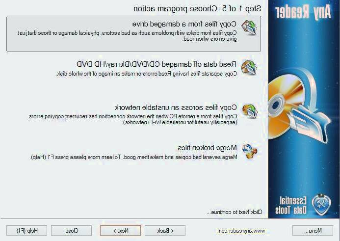 برنامه anyreader کپی اطلاعات فلش خراب شده کپی اطلاعات فلش