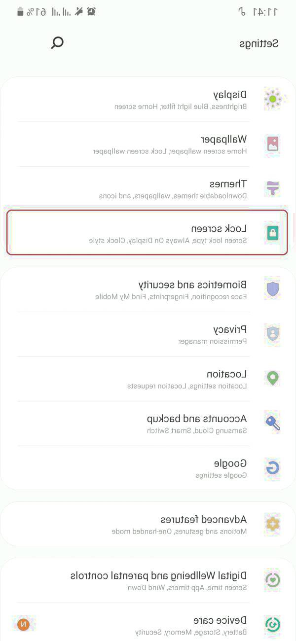 گزینه مشخص شده را انتخاب کنید اثر انگشت روی گوشی