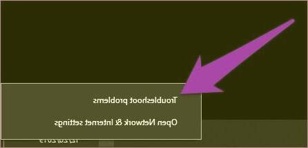 انتخاب گزینه Troubleshoot problems اینترنت