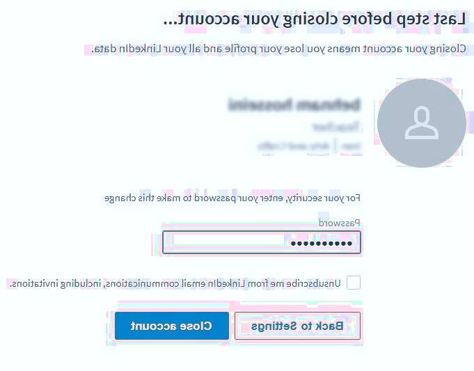 ترفند دیلیت اکانت لینکدین اکانت لینکدین