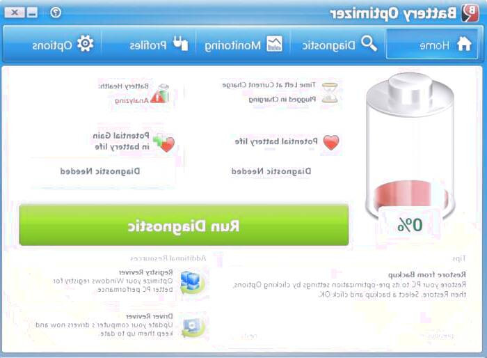برنامه مدیریت باتری battery optimizer باتری لپ تاپ