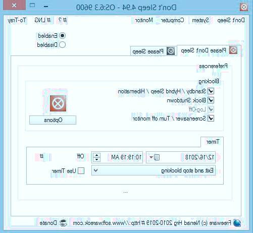 نرم افزار Dont Sleep جلوگیری از خاموش شدن کامپیوتر نرم افزار Don
