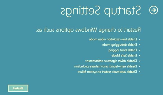 گزینه ریستارت را انتخاب کنید سیف مود