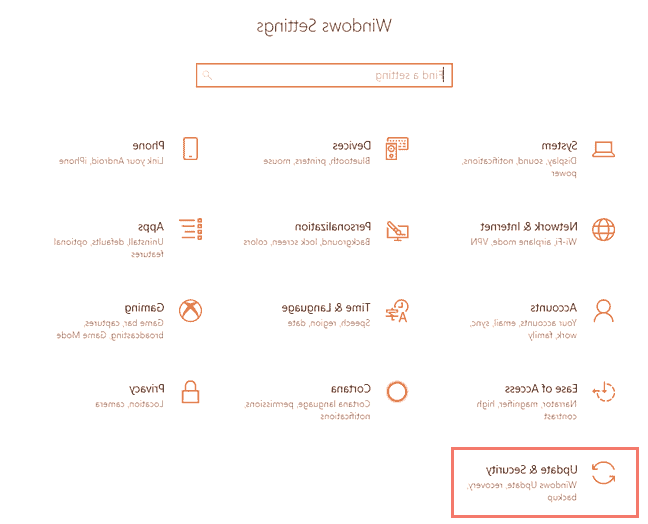 وارد تنظیمات ویندوز 10 شوید safe mode