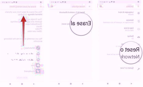 ریست کردن گوشی