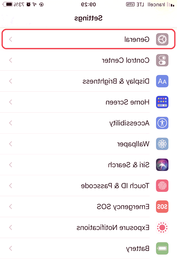 ریست کردن آیفون