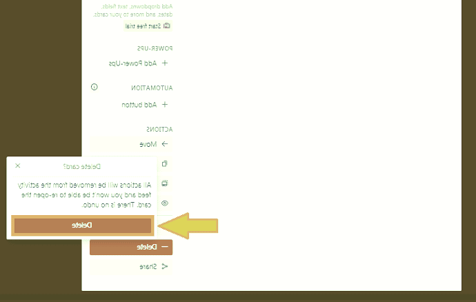 تایید حذف کارت