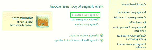 تغییر رمز ویندوز 7
