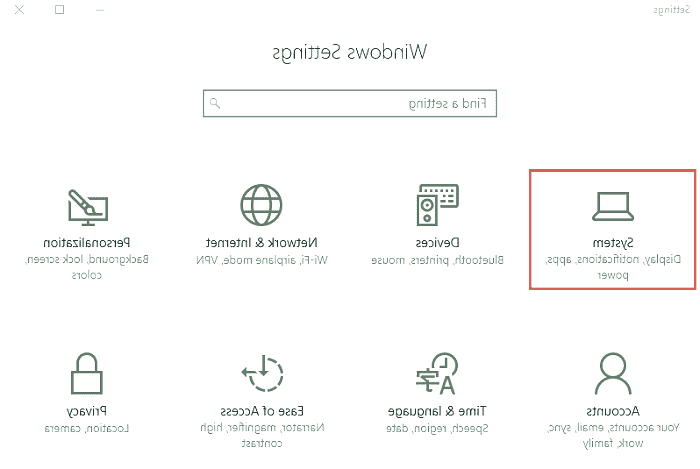 تنظیمات ویندوز