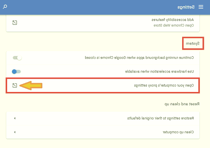 تنظیمات پروکسی
