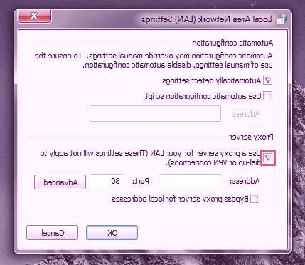 غیر فعال کردن پروکسی