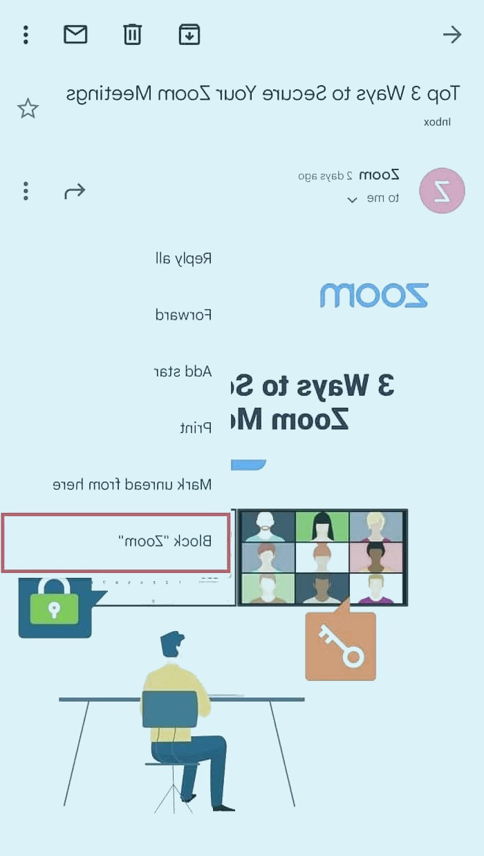 بلاک ایمیل مزاحم