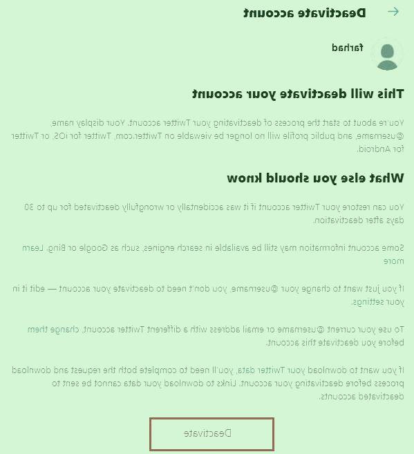 دیلیت اکانت توییتر