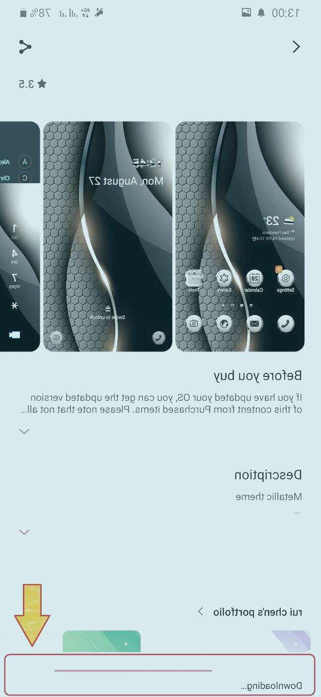 مشکل دانلود تم سامسونگ