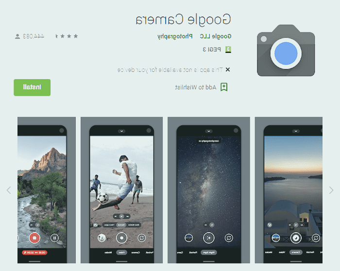 برنامه Google Camera
