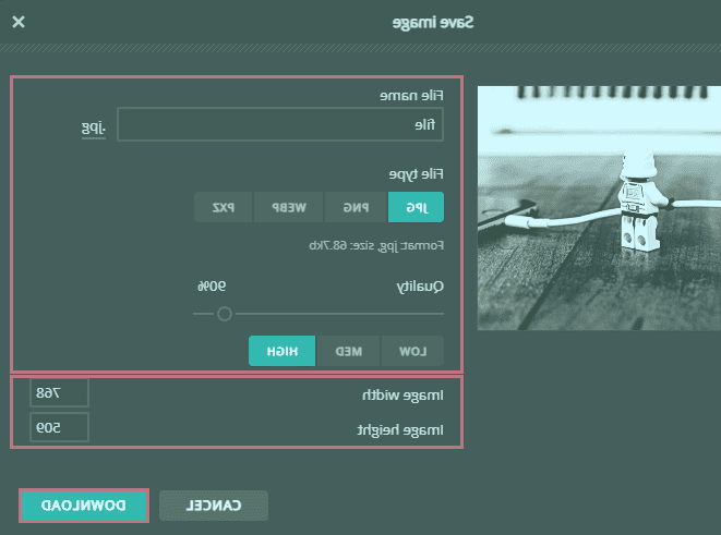 قابلیت های ذخیره عکس