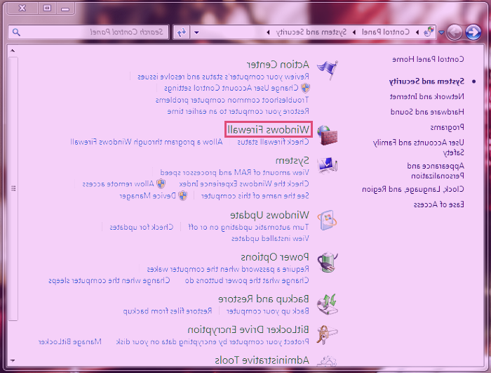 فایروال ویندوز 7