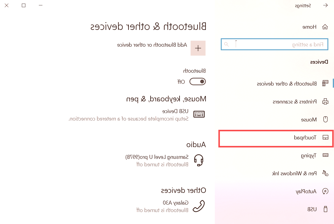 تاچ پد لپ تاپ