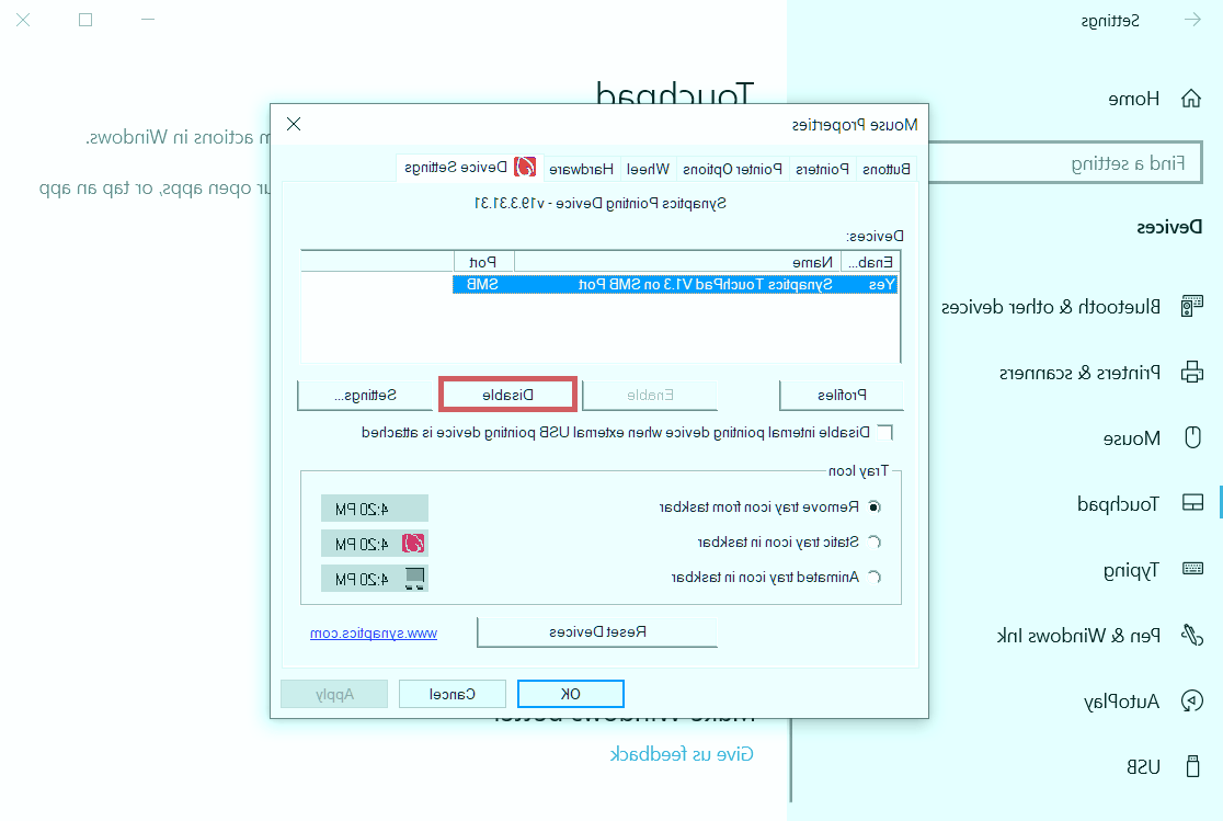تاچ پد لپ تاپ