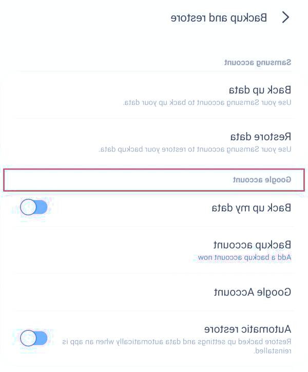 بکاپ در گوگل