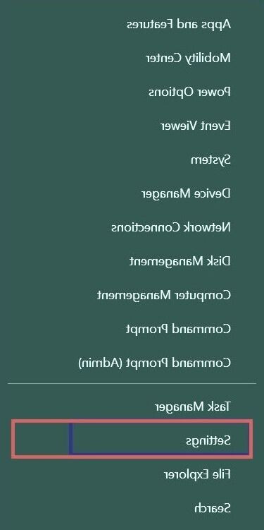 گزینه settings را در ویندوز انتخاب کنید تنظیمات ویندوز