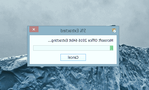 کمی صبر کنید تا فایل extract شود آموزش نصب آفیس