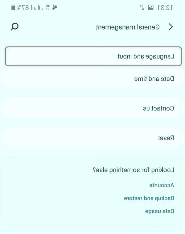 گزینه Language and input را انتخاب کنید گوگل اسپیچ